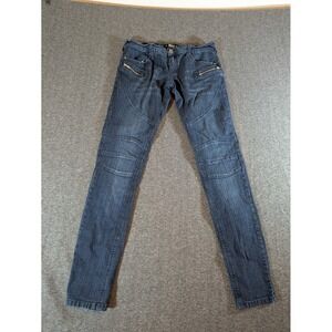 ABBEY DAWN Women's Jeans low rise skinny fit stretch Double Knees denim Sz 7